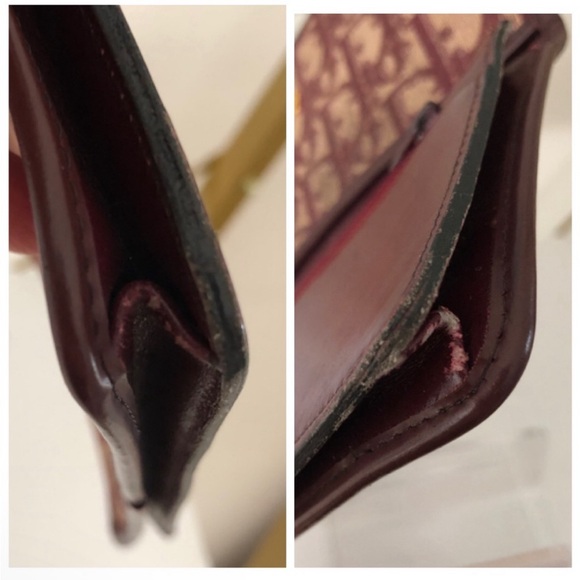 Dior Vintage Trotter Burgundy Clutch w Unbranded Chain - Picture 8 of 11